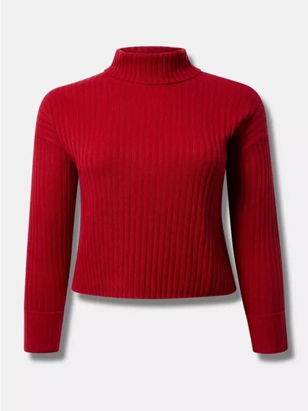 Torrid Ribbed Boxy Turtle Neck Pullover - Picture 5 of 7